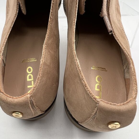 ALDO NEW Mens10 Maedagua Lace Up Oxford Shoes Suede Mesh Beige Portugal Made main image 6